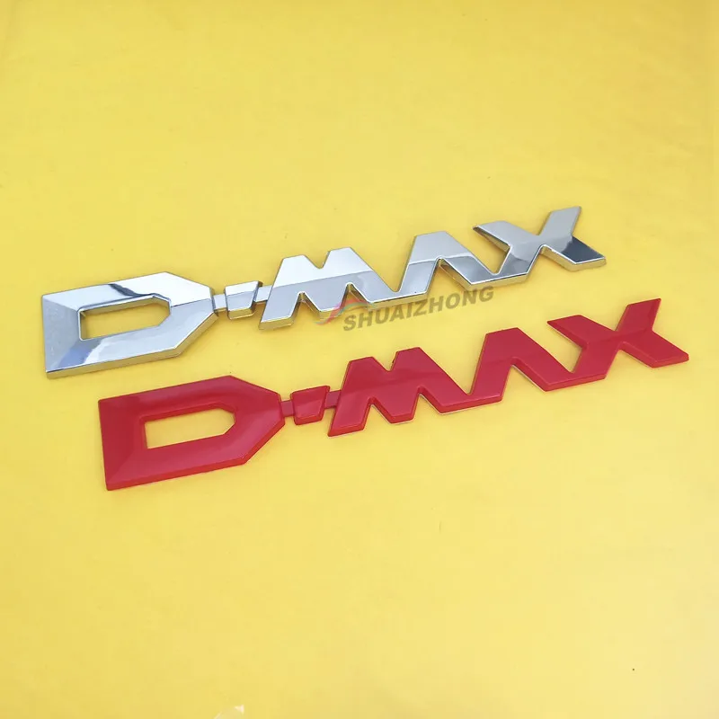 

DMAX D MAX D.MAX D-MAX ABS Plastic Chrome Auto Car Rear Trunk Number / Letter logo Badge Emblem Decals Car Styling Side Stickers