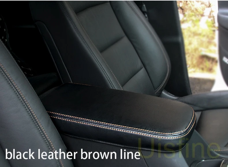Центральная крышка коробки подлокотника интерьера модификации специальный кожаный подлокотник Обложка для Chevrolet Equinox - Цвет: brown line