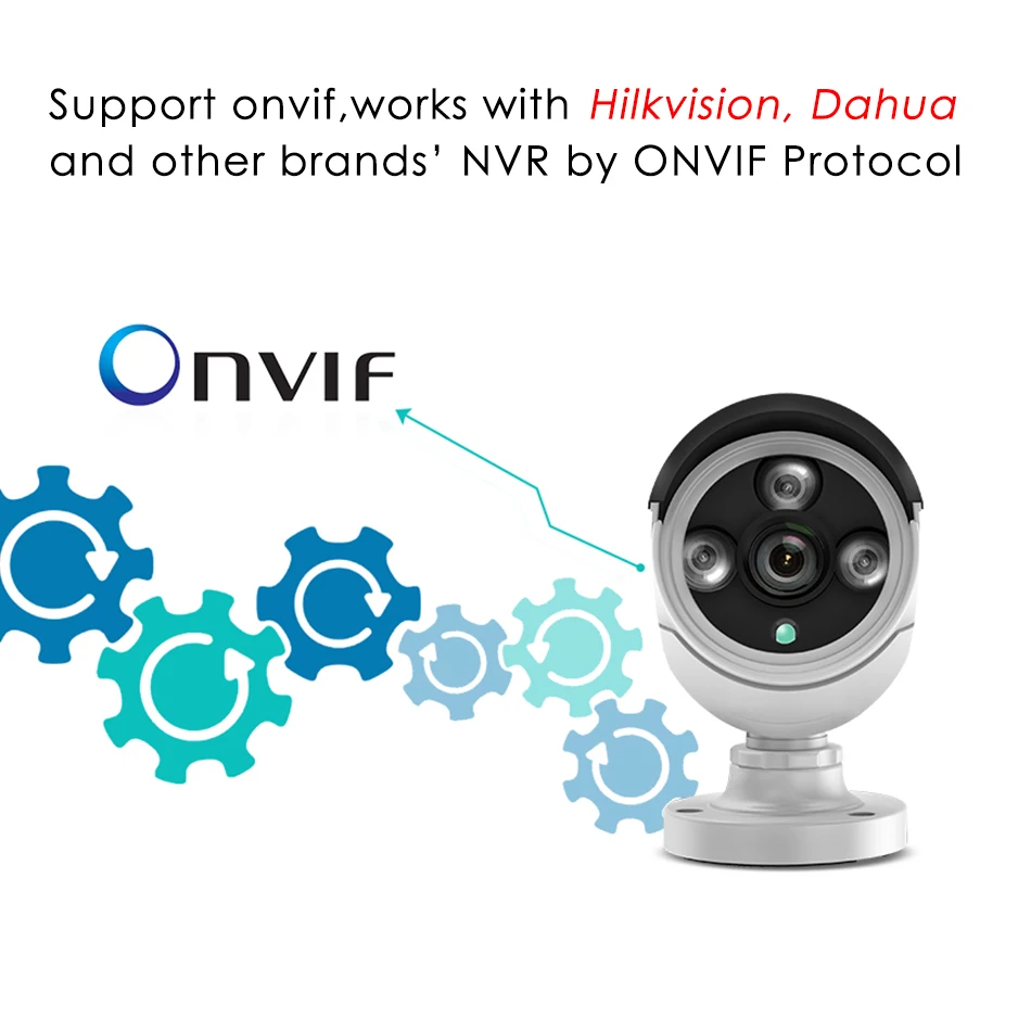  Hiseeu 1080P POE IP Camera ONVIF H.265 Audio Record CCTV Camera 2.0mp Waterproof IP66 Outdoor Home  - 32604918464