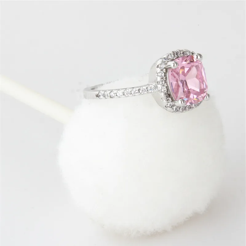 CC Rings For Women Bridal Wedding Cubic Zirconia Rectangle Pink/Yellow Stone Engagement Ring Bijoux Femme CC596 4