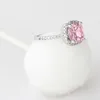 CC Rings For Women Bridal Wedding Cubic Zirconia Rectangle Pink/Yellow Stone Engagement Ring Bijoux Femme CC596 4