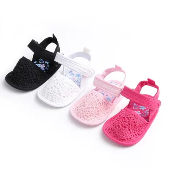 

Cute Baby Girls Canvas Sandal Summer 4 Colors Style Simple Comfortable Princess Shoes Toddler Girls Soft Sole No-slip Sandals