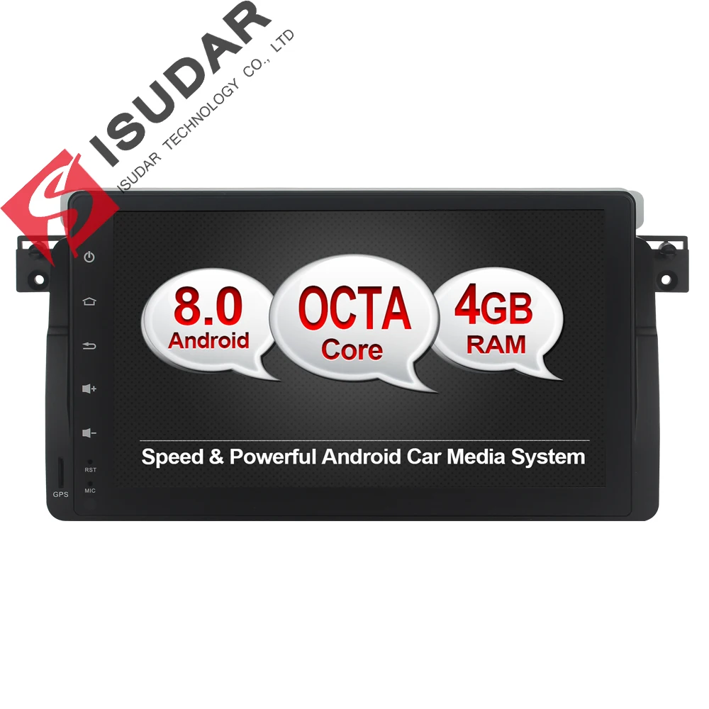 

Isudar Car Multimedia Player GPS Android 8.0 Autoradio For BMW/E46/M3/MG/ZT/Rover 75 Octa Core Rear View Camera Radio 32G ROM