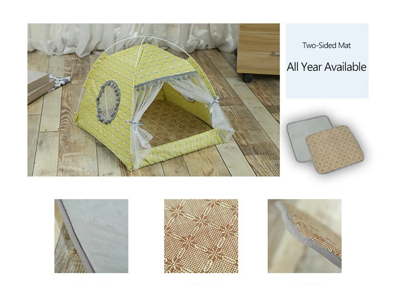 Летние для домашних животных собак палатка дом дышащая будка для питомца с сеткой портативный складной Открытый сетка Кошка маленькая собака охлаждающая палатка дом