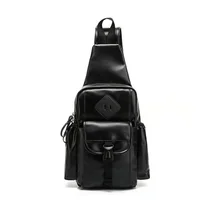 Männer PU Leder Brust Taschen Mode Crossbody Taschen für Männer Wasserdichte Schlinge Crossbody Taschen Umhängetaschen Rucksack JIE-035