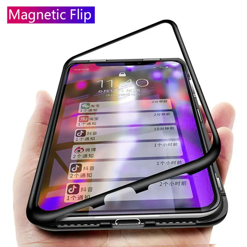 Магнитная Адсорбция металлический корпус для samsung Galaxy S9 S8 S7 край S10 5G Plus S10E Note 9 8 C9 C7
