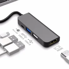 USB C концентратор Тип C до 4K HDMI концентратор USB 3,0 USB2.0 порт зарядки Micro USB для MacBook Pro samsung Galaxy S8 huawei P20 Pro