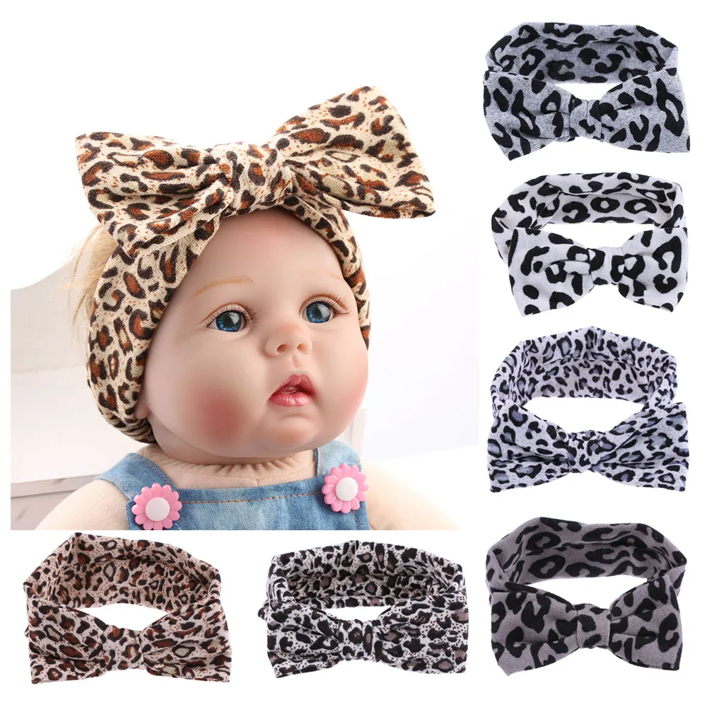 

1PC Lovely Kids Girls Leopard Print Floral Hairband Bowknot Headband Infant Elastic Stretch Hair Band Children Hair Accessories