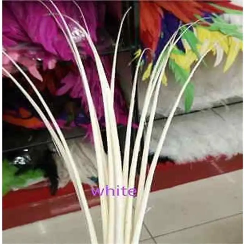 

50pcs/Lot white 16-20inch/40-50cm Ostrich Feather Hard Rod Headwear&Hat Accessories Ostrich Quill Spines For DIY Millinery