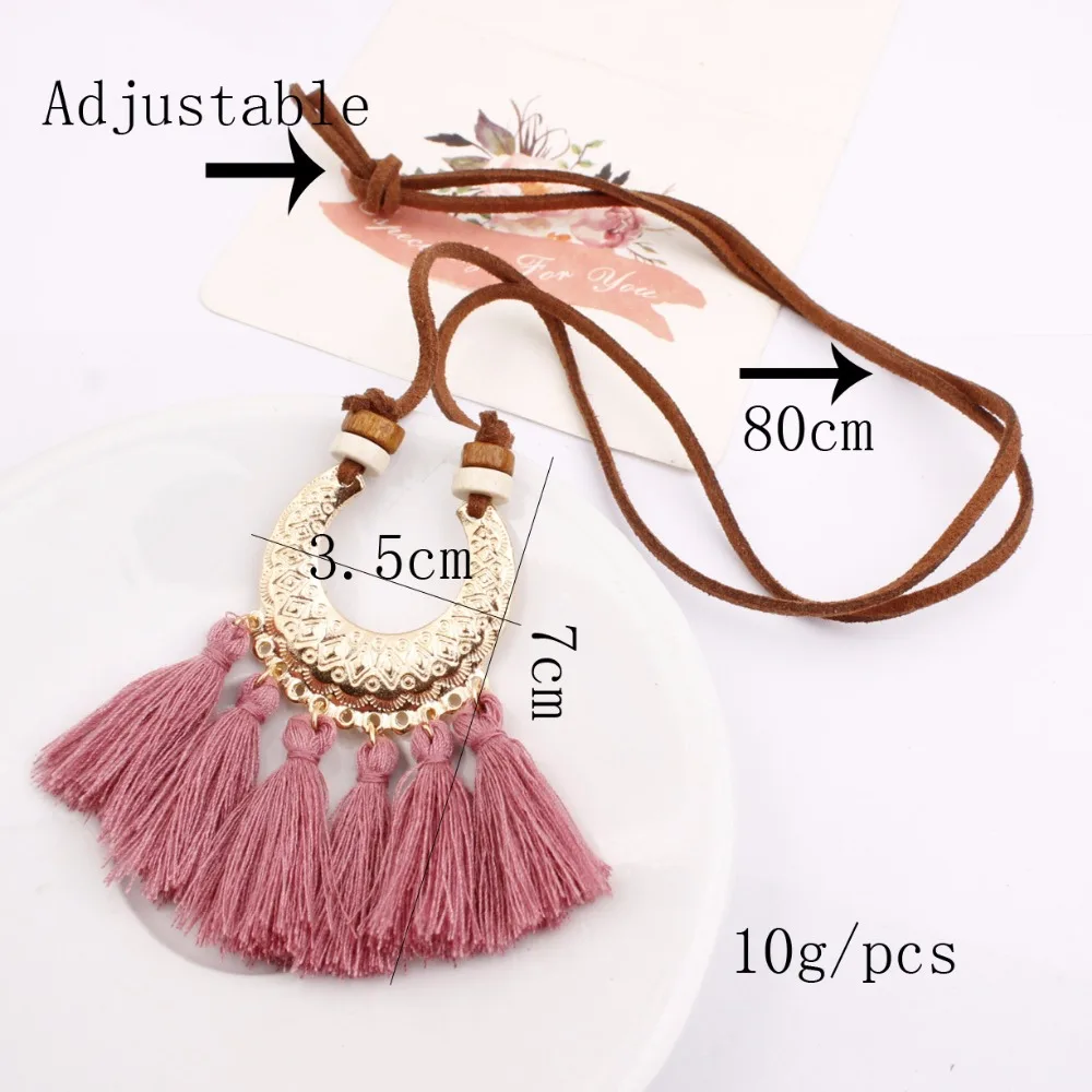 DIEZI корейские Бархатные ожерелья-чокер богемная кожаная цепочка с подвеской с бахромой ожерелья с кисточками для женщин Новая мода