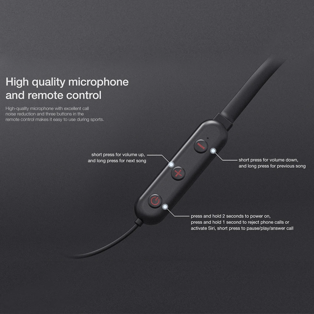 4 160mAh IPX4 Bluetooth V5.0 Magnetic Auto On  Off Earphone Handsfree Neckband (2)