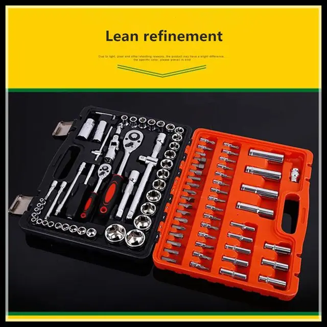 Ratchet wrench set chrome vanadium steel 94 auto repair kit kit