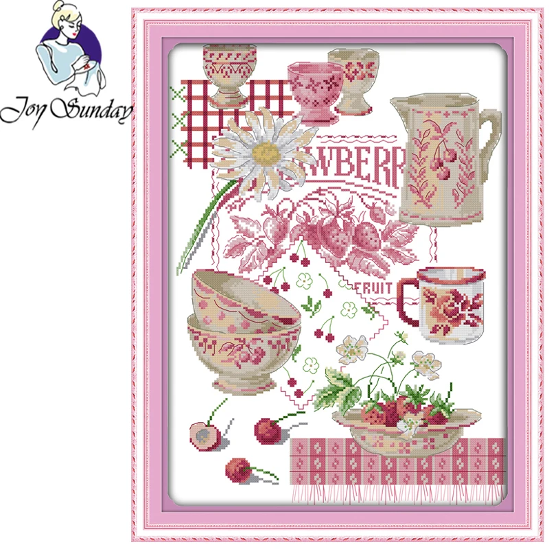 

Joy Sunday,Colorful fruit,Chinese cross stitch embroidery set,printing cloth embroidery kit,cross stitch pattern,cross stitch