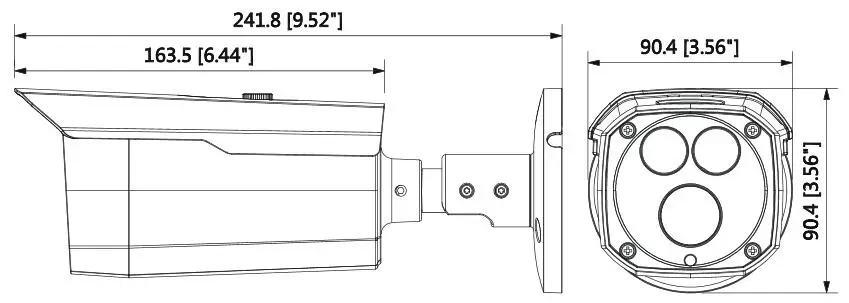 Оригинальная камера Dahua HAC-HFW1400D 4mp HDCVI WDR IR80M IP67 Bullet DH-HAC-HFW1400D