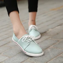 Women Flats oxfords Shoes Brand Women Casual Lace Up Leather Women Shoes 2016 Fashion Female White Shoes Ladies Flat Shoes F3168