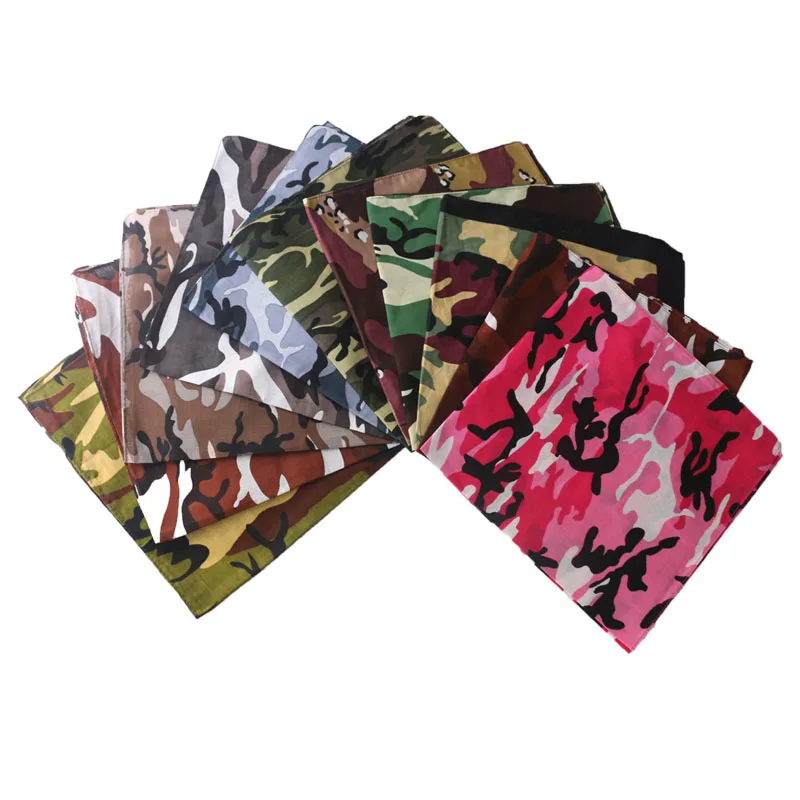 

Camouflage Bandanas Women Square Scarf Headband Men Camping Mask Gaiters Braga Cuello Hiking Wrist Wrap Band For Women/Mens