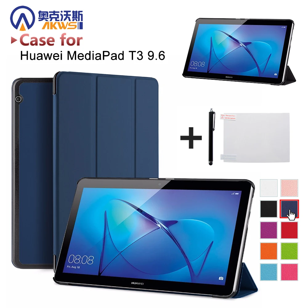 Чехол для планшета Huawei MediaPad T3 10 9 6 дюйма умный защитный чехол Honor Play Pad 2 с