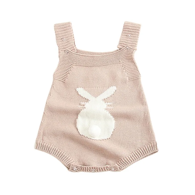 2018 02Years Old Spring Rabbit Infant Cute Knitted Overalls Bunny Baby