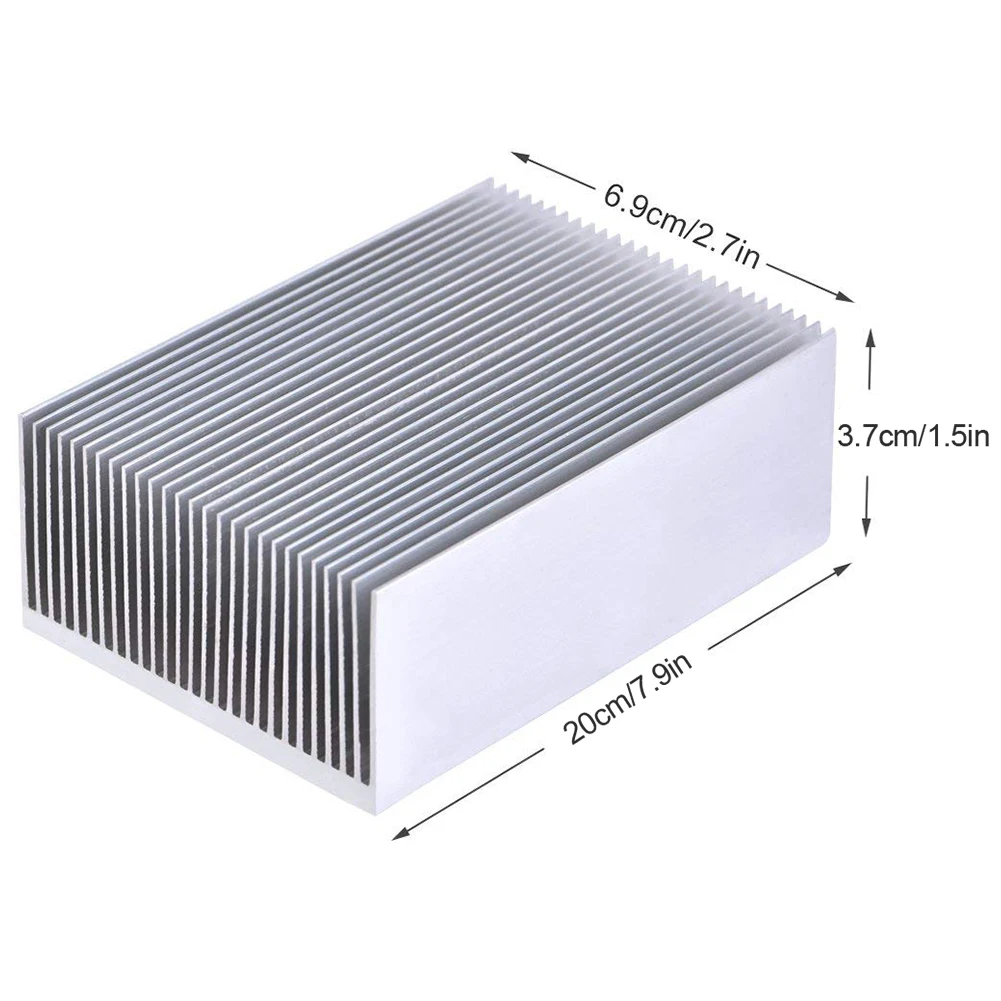 Горячий-алюминиевый радиатор вентилятор охлаждения 200x69x37 мм Серебряный тон