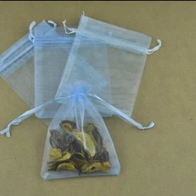 20*30 см 100 шт. голубой подарок Сумки для ювелирных изделий/свадьба/Рождество/День рождения Пряжа сумка с ручками Упаковка Из Органзы Сумки