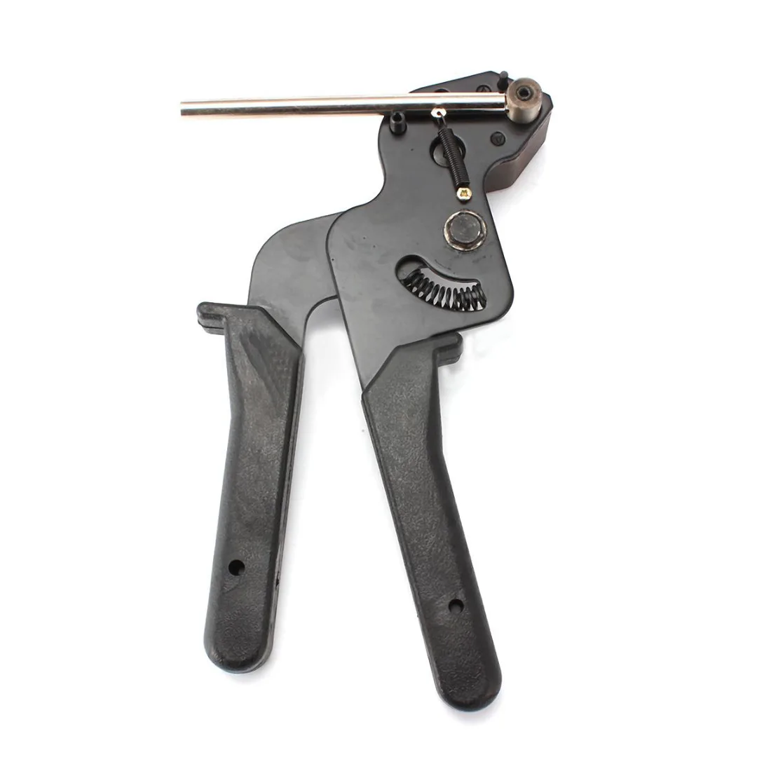 1pc Carbon Steel Cable Tie Tool Heavy Duty Fasten Pliers Crimper Tensioner Cutter For Hand Tool