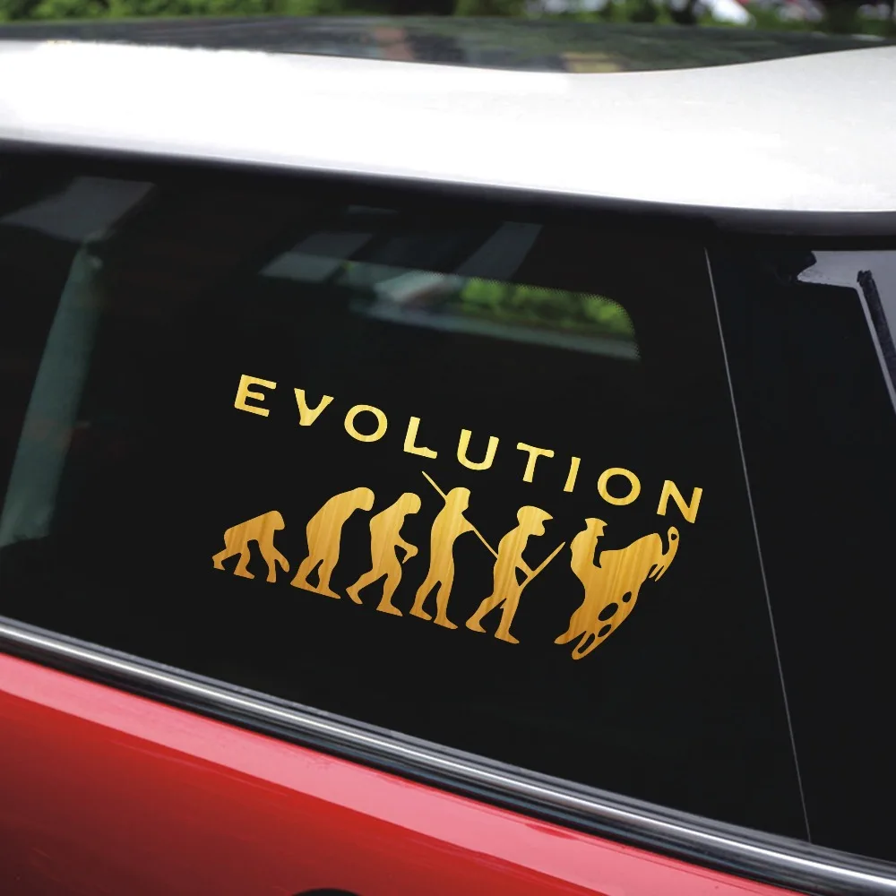 6,4*15,5 см забавные наклейки для автомобиля Стайлинг Evolution снегоходы на заказ виниловые наклейки кузова двери автомобильные наклейки на бампер и наклейки