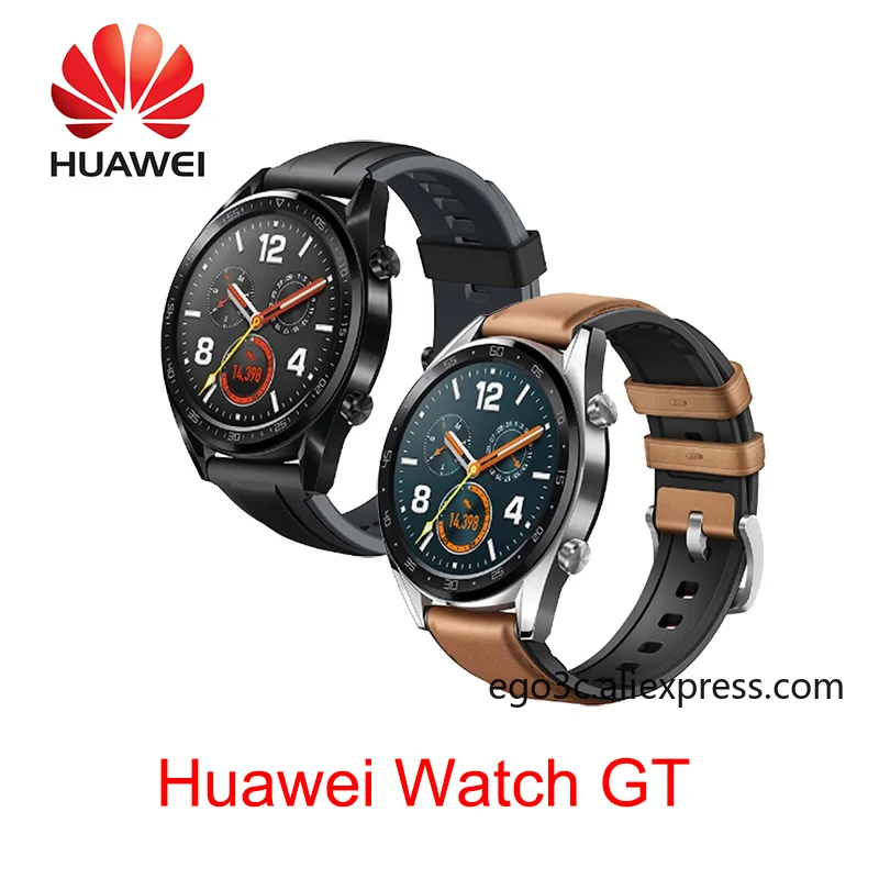 Спортивные Смарт-часы huawei GT, 1,39 дюймов, AMOLED сенсорный экран, мониторинг heartrate BT4.2 BLE gps 5ATM, водонепроницаемые