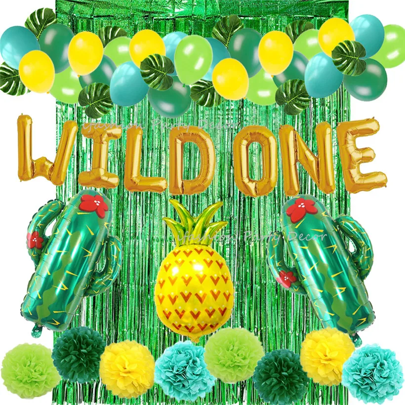 Декоративные воздушные шары Wild One для дня рождения Летняя тема занавески из