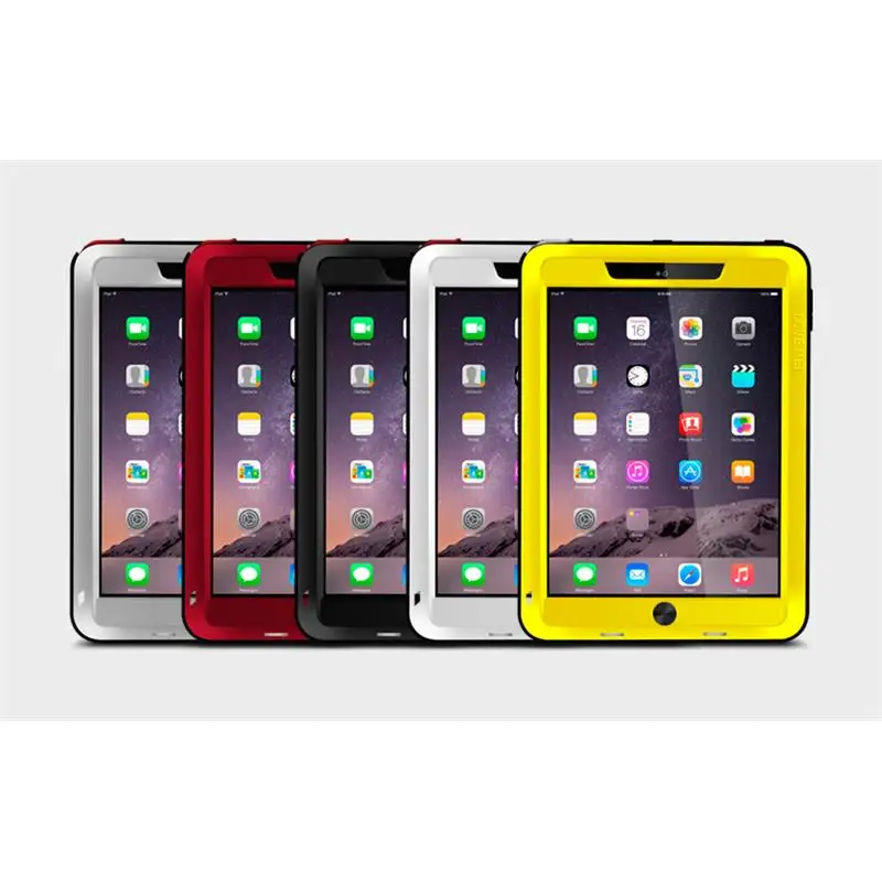 

XSKEMP New Aluminum Cover Shockproof Case For iPad Air2 iPad 6 9.7 A1566 A1567 Hard Waterproof/Dirt/Shock/Rain Proof Case Cover