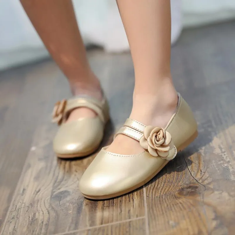 

HaoChengJiaDe Flowers Children Girls Kids Leather Princess Dress Shoes For Teens Teenager Girls Baby Party Wedding Single Shoes