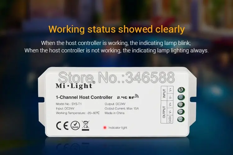 MiLight 15 Вт SYS-RC2 RGB + CCT светодио дный лужайке в саду света DC24V подчиненных лампа IP65 Водонепроницаемый Drived SYS-T1 удаленного хост-контроллер