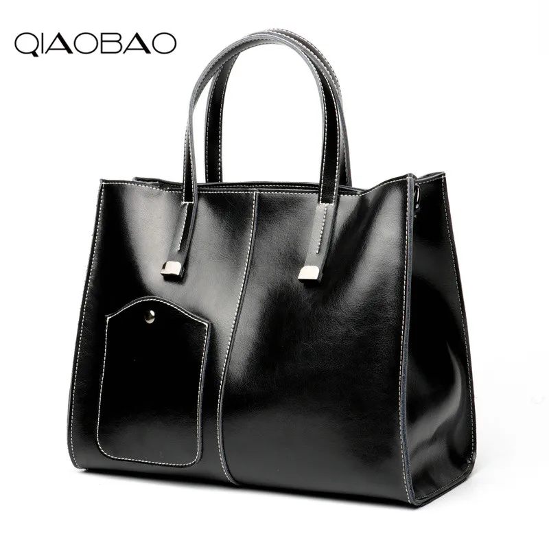 

QIAOBAO 100% Genuine leather Women handbags Wholesale 2019 new stitching bag diagonal single shoulder bag handbag bag outlet