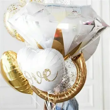 

Rose Gold Diamond Ring Foil Balloon Gold Bride Love Balloon Letter Balloon Engagement Bridal Shower Wedding Supply Decoration