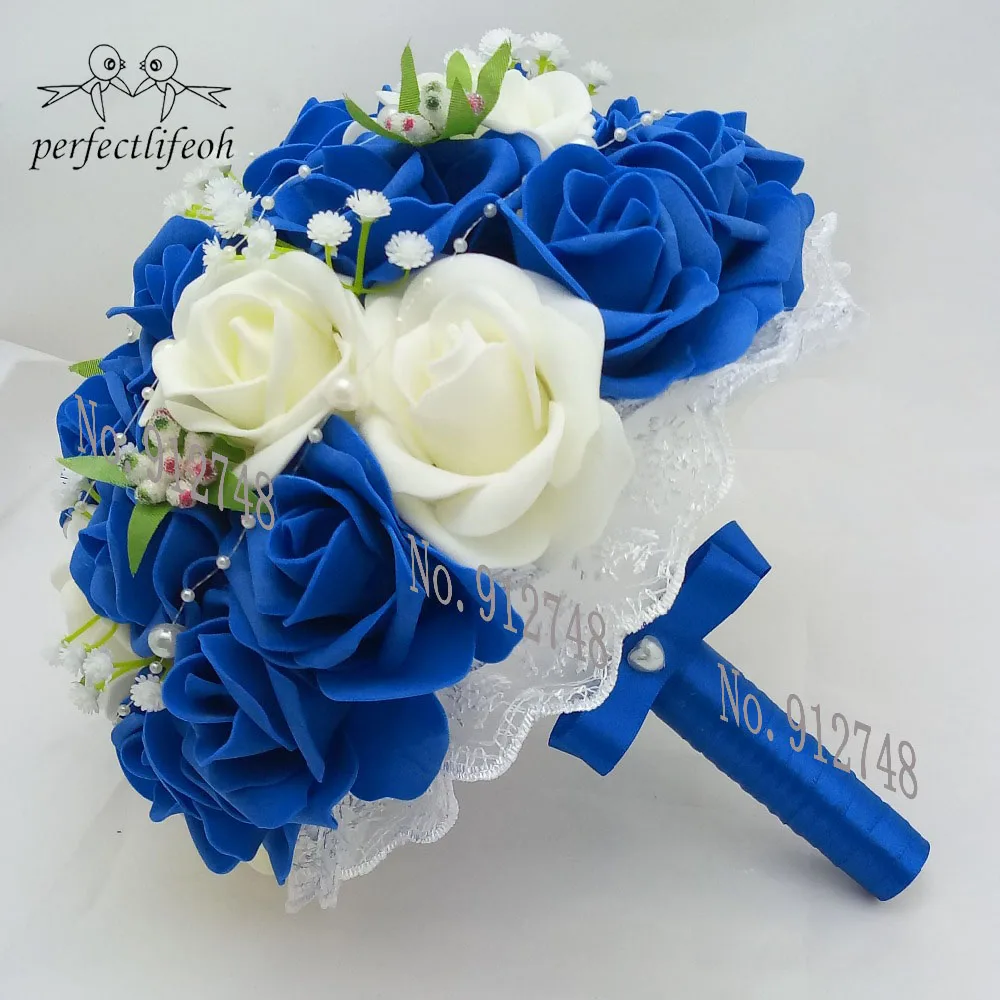Perfectlifeoh Свадебная Роза для подружки невесты Жемчуг Искусственные цветы Свадебные букеты ручной работы свадебные цветы - Цвет: 0110