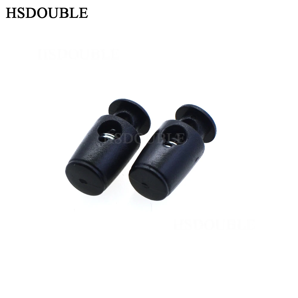 

25pcs/pack Plastic Cord Lock Stopper Cylinder Barrel Toggle Clip For Garment Accessories/Bags/Shoe Lace