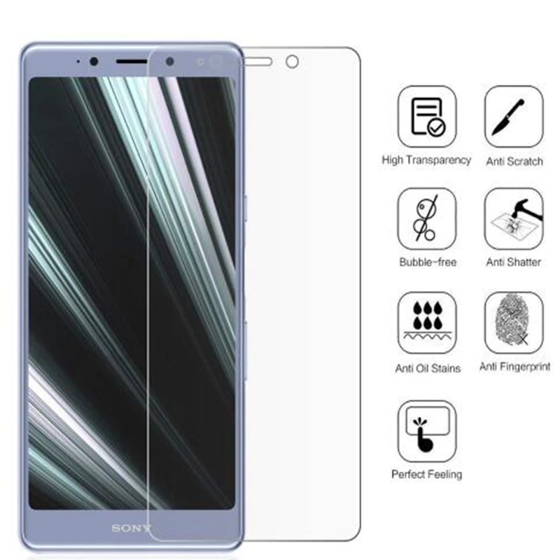 

2pcs Screen Protector For Sony Xperia X Performance XP XA XA1 XA3 Ultra Tempered Glass Protective Films With Retail Package