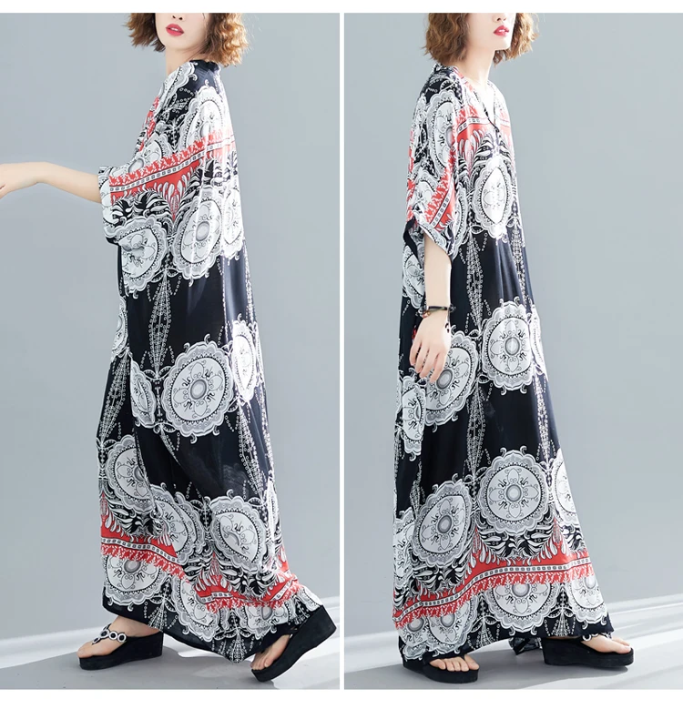 Boho Dress Bohemian Oversize Women Dress Summer Elegant Plus Size Long Maxi Dresses for Women Beach Casual Vestidos Mujer 2019  4