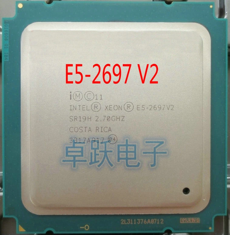 Intel xeon E5-2697V2 2.7GHz 30M QPI 8GT/s LGA 2011 SR19H C2 E5-2697 v2 CPU Processor 100% normal work