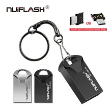 Nuiflash usb флеш-накопитель, 64 ГБ, металлический USB 2,0, серебристая флешка, 4 ГБ, 8 ГБ, 16 ГБ, 32 ГБ, u-диск, флешка, 128 ГБ, флешка, ключ