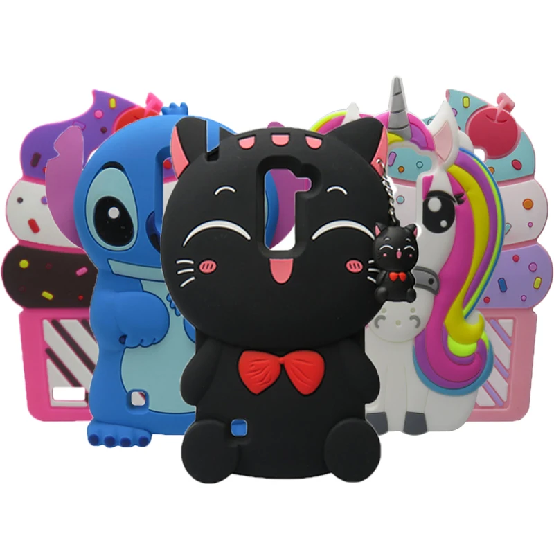 

3D Cartoon Colorful Unicorn Horse Cell Phone Case For LG Stylus 2 Plus Cases Shell Back Cover For LG Stylus 2 Plus K530 K535