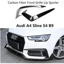 Углеродное волокно передняя решетка спойлер для Audi A4 Sline S4 B9 высокое качество бампер диффузор авто аксессуары