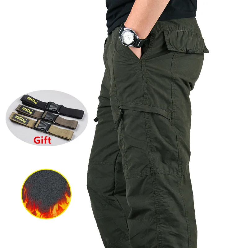 安い 男性のカーゴパンツ冬カーゴパンツメンズカジュアル綿軍事戦術