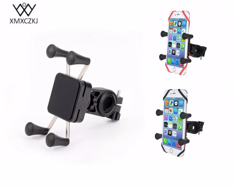  XMXCZKJ Universal X-Grip Cell Phone Bike Motorcycle Mount Stand Mobile Holder Bike Accessories For 