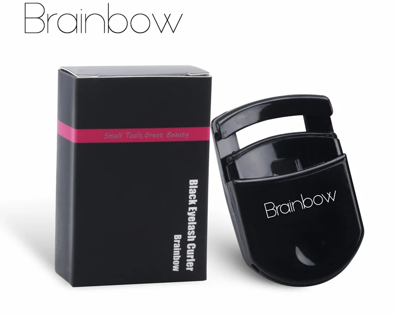 Brainbow 1 шт. черные бигуди для ресниц Пластиковые Портативные бигуди для ресниц натуральные щипцы для завивки 3D волоконные ресницы Аппликатор инструмент для макияжа глаз