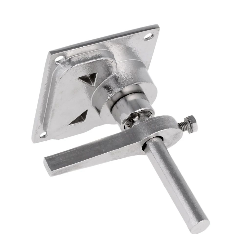 3.2'' x 2.7'' 316 Marine Stainless Steel Boat Hatch Latches Turning Lock Lift Handle Flush Anticorrosion Height Adjustable 