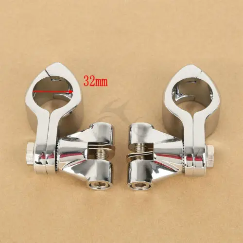 

Motorcycle 1.25" 1 1/4" 32mm Pinless Engine Guard Footpeg Clamps Mounting Kit For Harley Honda Kawasaki Softail Fat Bob Chrome
