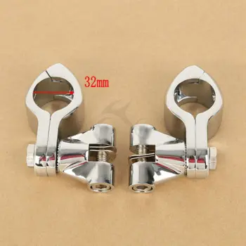 

Motorcycle 1.25" 1 1/4" 32mm Pinless Engine Guard Footpeg Clamps Mounting Kit For Harley Honda Kawasaki Softail Fat Bob Chrome