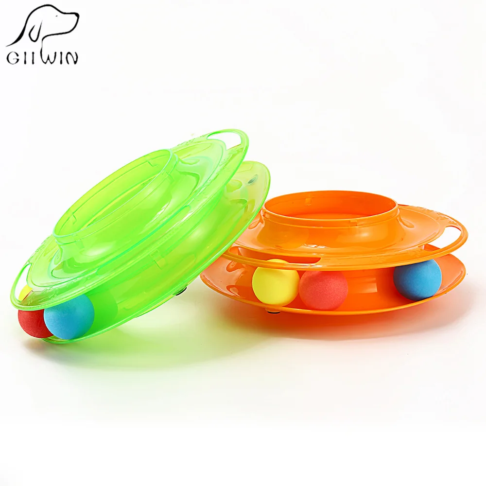 Cat Toy Balls for Cats Tower of Tracks Plastic Interactive Cat Toys