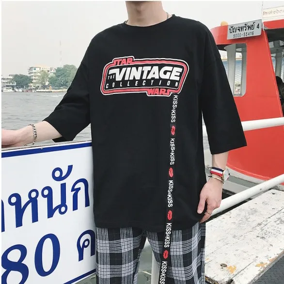2018 Men's T shirts Hip hop Swag Oversized Design Vintace T shirt kanye
