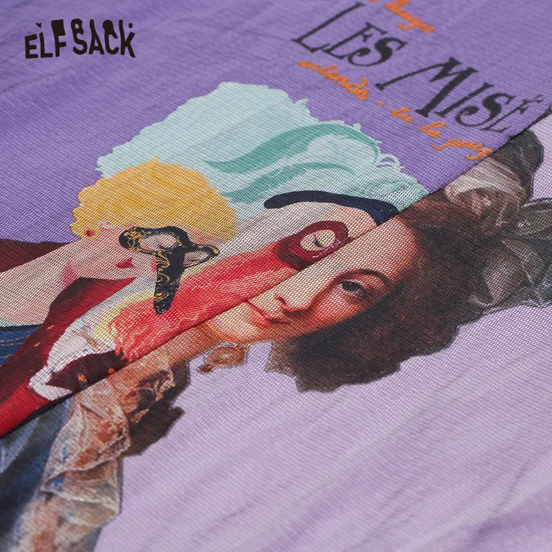 ELFSACK кружевные лоскутные женские платья модные уличные с мультяшным принтом